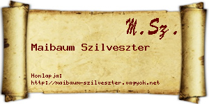 Maibaum Szilveszter névjegykártya